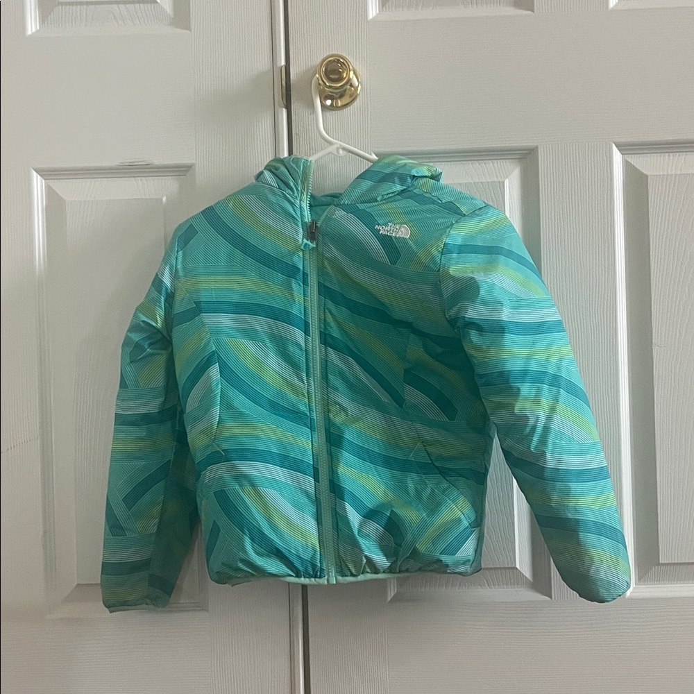 The North Face Teal and Aqua Patterned Jacket